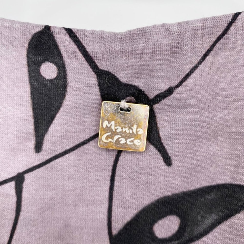 Manila Grace Silk Blend Button Front Mini Dress - Picture 10 of 12